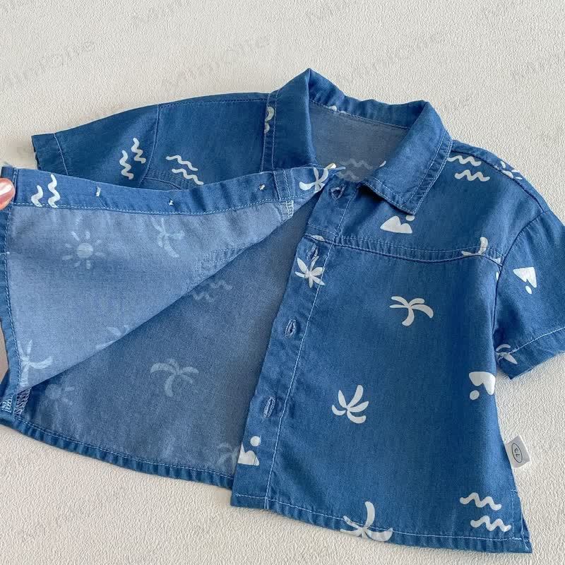 Set aus Spitze und Shorts mit Palmenmuster für Baby und Kleinkind-Jungen) - image 3