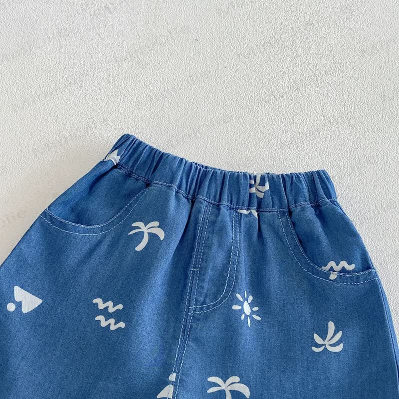 Set aus Spitze und Shorts mit Palmenmuster für Baby und Kleinkind-Jungen) - image 5