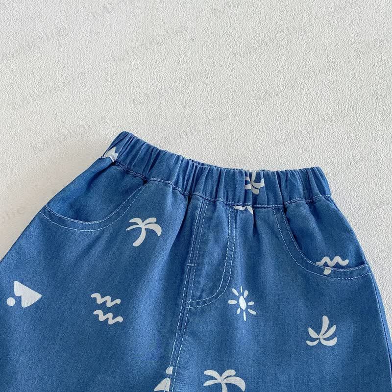 Set aus Spitze und Shorts mit Palmenmuster für Baby und Kleinkind-Jungen) - image 5