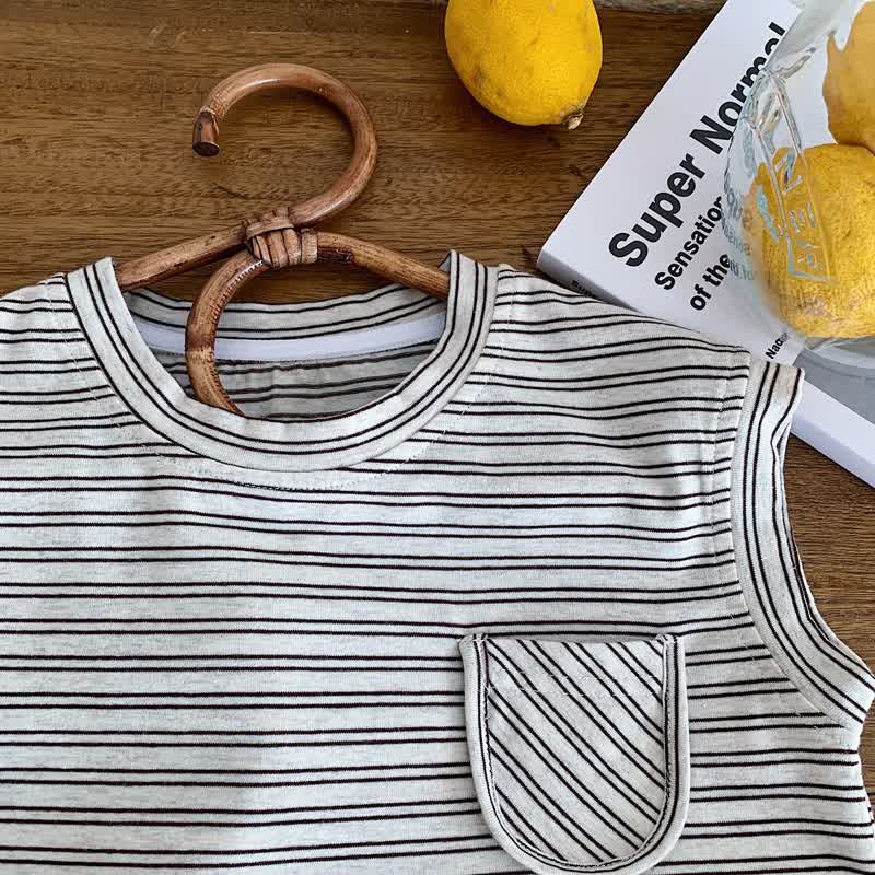 Streifen Tanktop mit Tasche für Kleinkinder (Jungen) - image 4