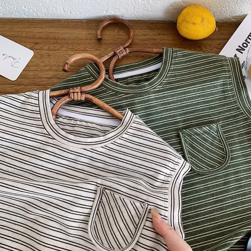 Streifen Tanktop mit Tasche für Kleinkinder (Jungen) - image 5