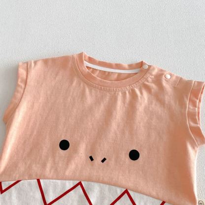 Ärmelloses T-Shirt mit Baby Cartoon-Gesicht - image 5