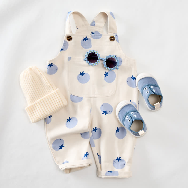 Latzhose für Baby und Kleinkind mit Blaubeermuster, Allover-Print und Overalls  - image 2