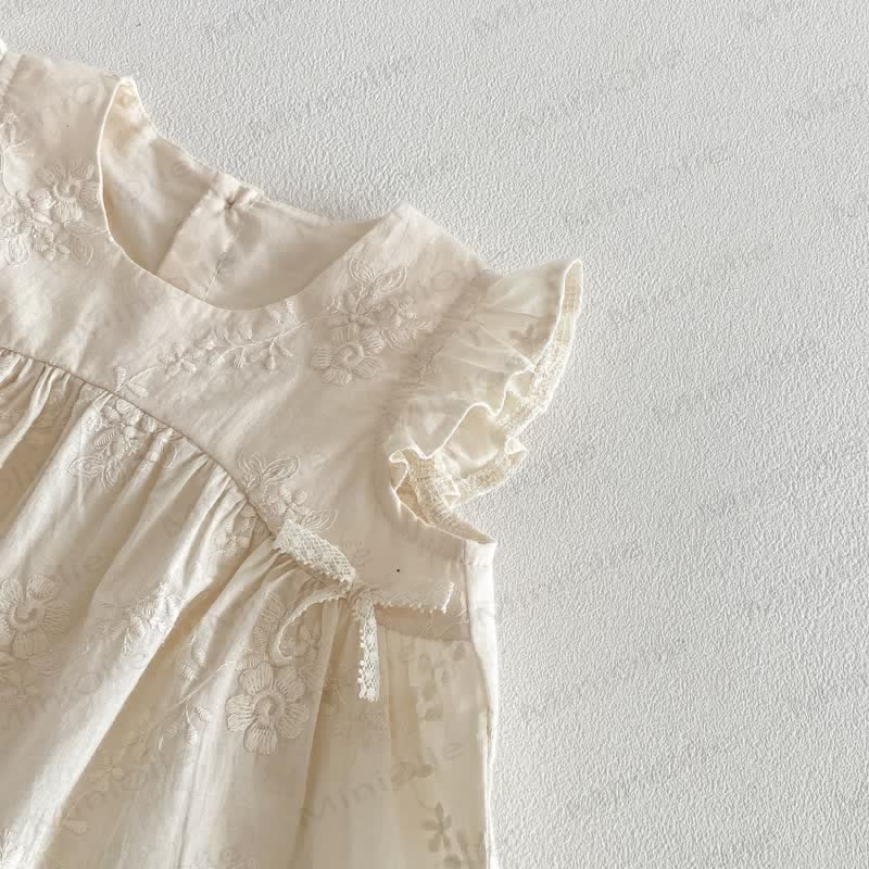 Tanktop oder Hose mit Blumen und Spitze für Kleinkind-Mädchen - image 4