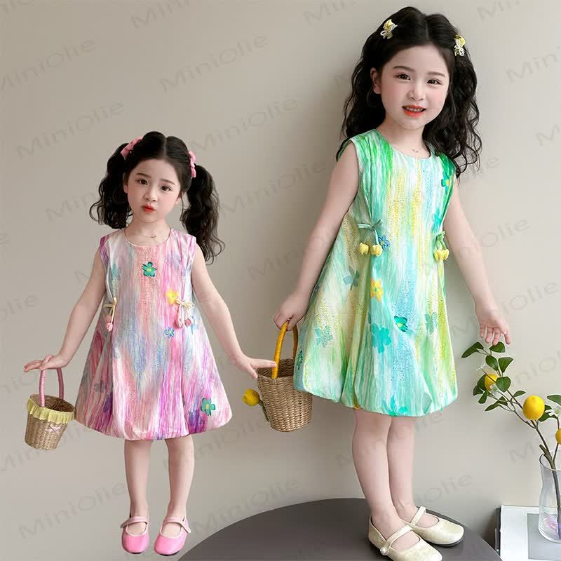 Kleid mit Blumenmuster aus Blumen für Kleinkind-Mädchen - image 1