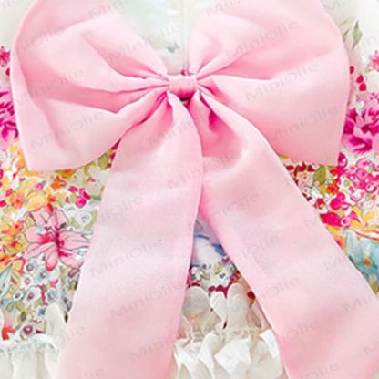 Ärmelloses Kleid für Kleinkind-Mädchen mit Perlenbesatz, Blumen und Schleife, ärmellos - image 4