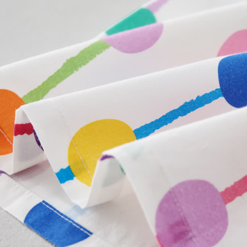 Buntes, gestreiftes 2-teiliges Bunt Baby Set mit Punktmuster - image 8