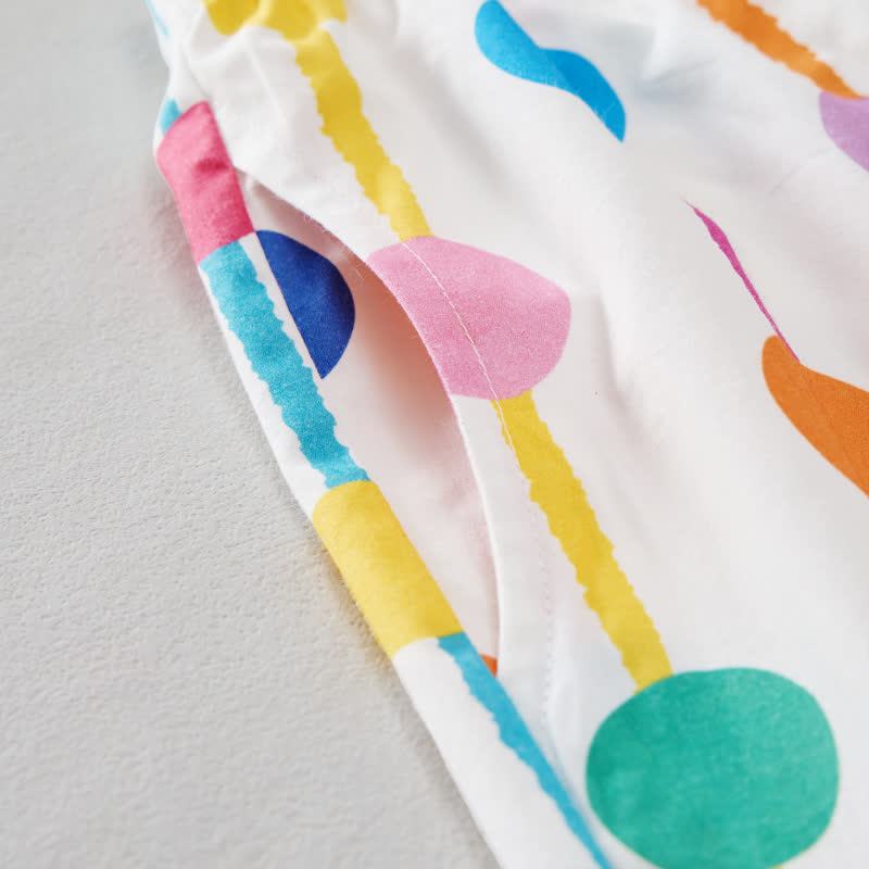 Buntes, gestreiftes 2-teiliges Bunt Baby Set mit Punktmuster - image 6