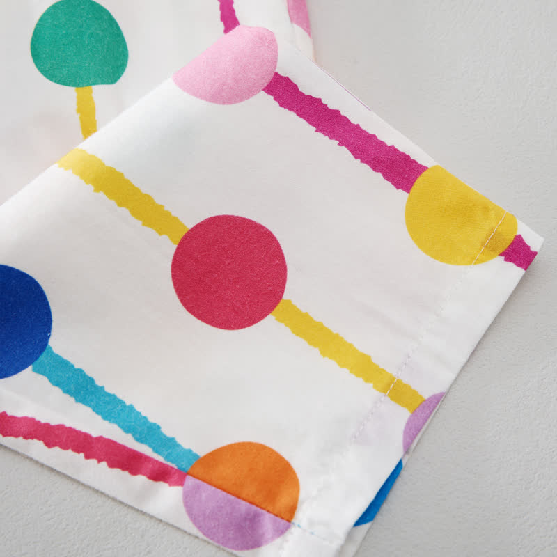 Buntes, gestreiftes 2-teiliges Bunt Baby Set mit Punktmuster - image 7