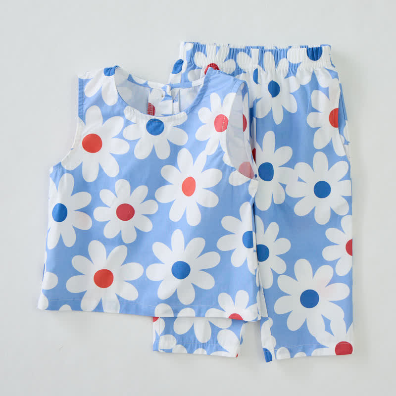 Baby White Gänseblümchen 2-teiliges ärmelloses Set - image 4