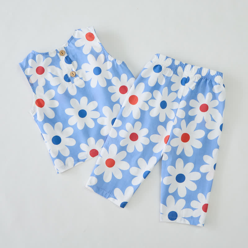 Baby White Gänseblümchen 2-teiliges ärmelloses Set - image 3