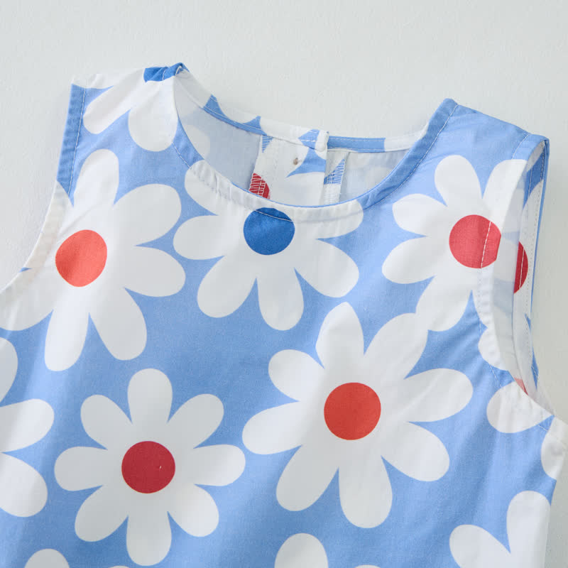 Baby White Gänseblümchen 2-teiliges ärmelloses Set - image 5