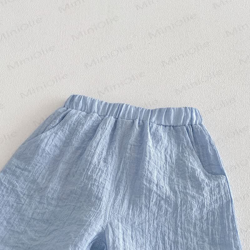 Atmungsaktives Baby Set aus T-Stück und Shorts in Einfarbig - image 6