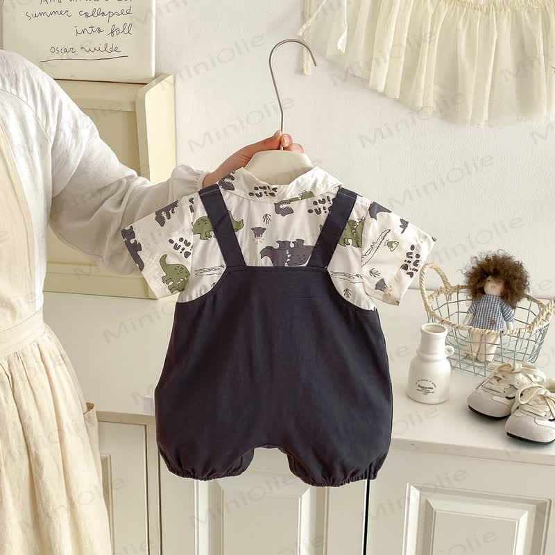 Baby Jungen- Strampler mit Dinosaurier -Print - image 2