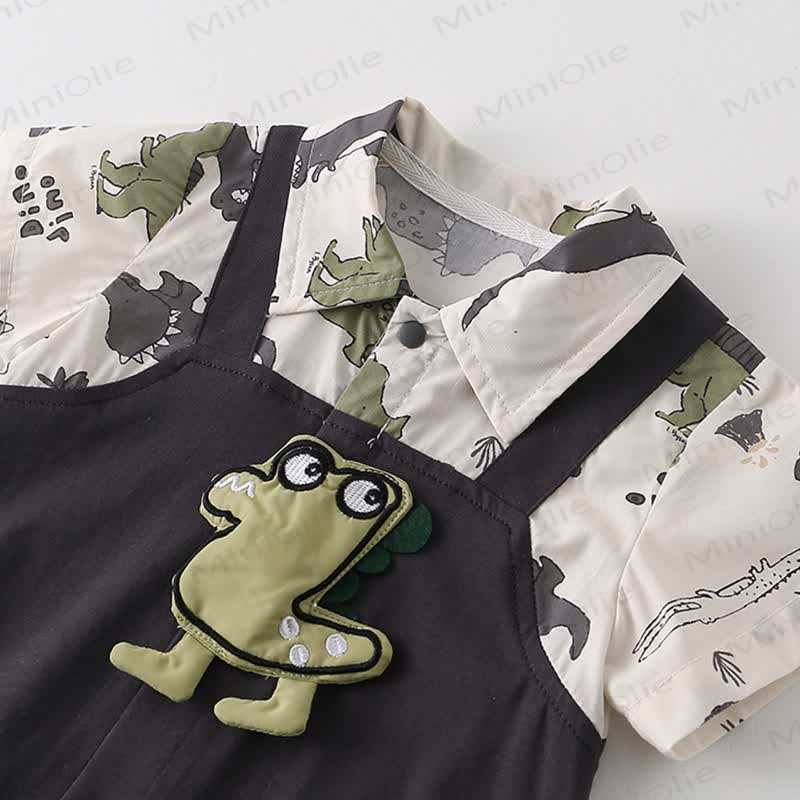 Baby Jungen- Strampler mit Dinosaurier -Print - image 3
