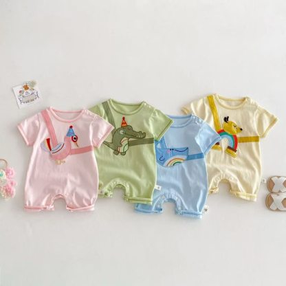 Baby Tier -Kurzarm- Strampler - image 1
