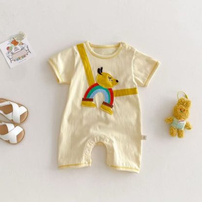 Baby Tier -Kurzarm- Strampler - Gelb Wiesel - 18-24M - image 4