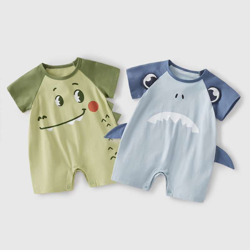 Baby Hai/ Dino Raglan Strampler - image 1