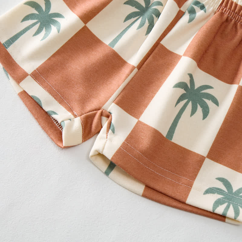 Baby Kariert Kokosnussbaum-Weiß 2-teiliges Set - image 5