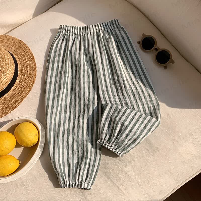 Hose für Kleinkind , Streifen oder Plaid - Grün - 8-9J - image 2