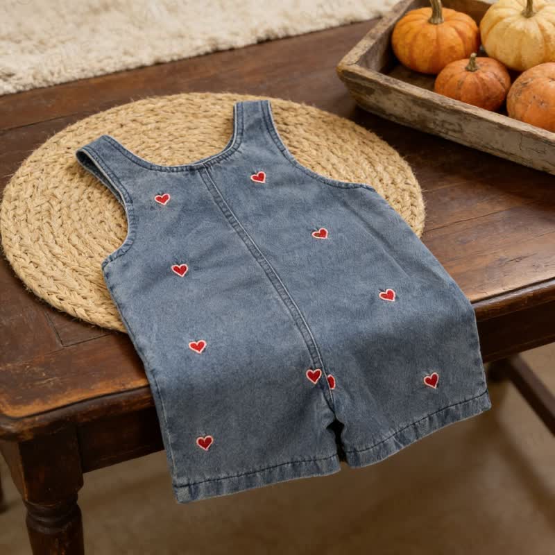 Baby Strampler aus Denim mit Herz - image 4