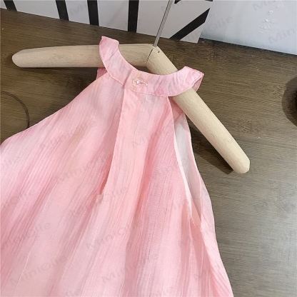 Kleinkind-Mädchen Kleid aus Rosa Tüll mit Blume für Kleinkinder - image 4