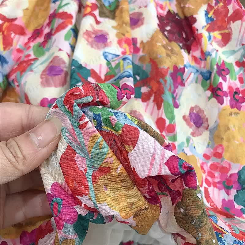 Kleinkind-Mädchen Kleid mit Blumenmuster , Blumen , Mehrfarbig - image 6