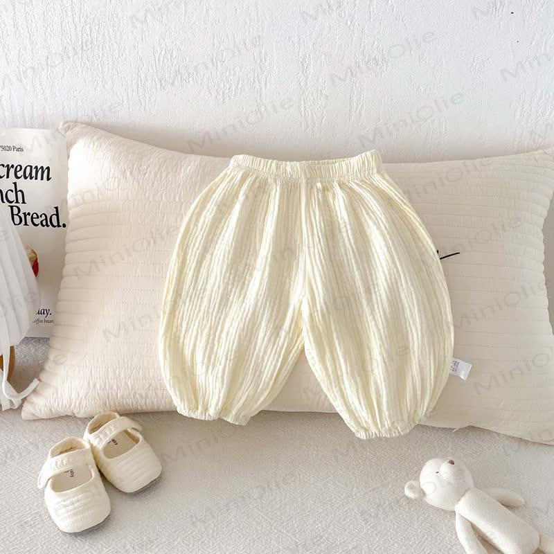 Baby Baumwollhose , Einfarbig - Aprikose - 2-3J - image 2