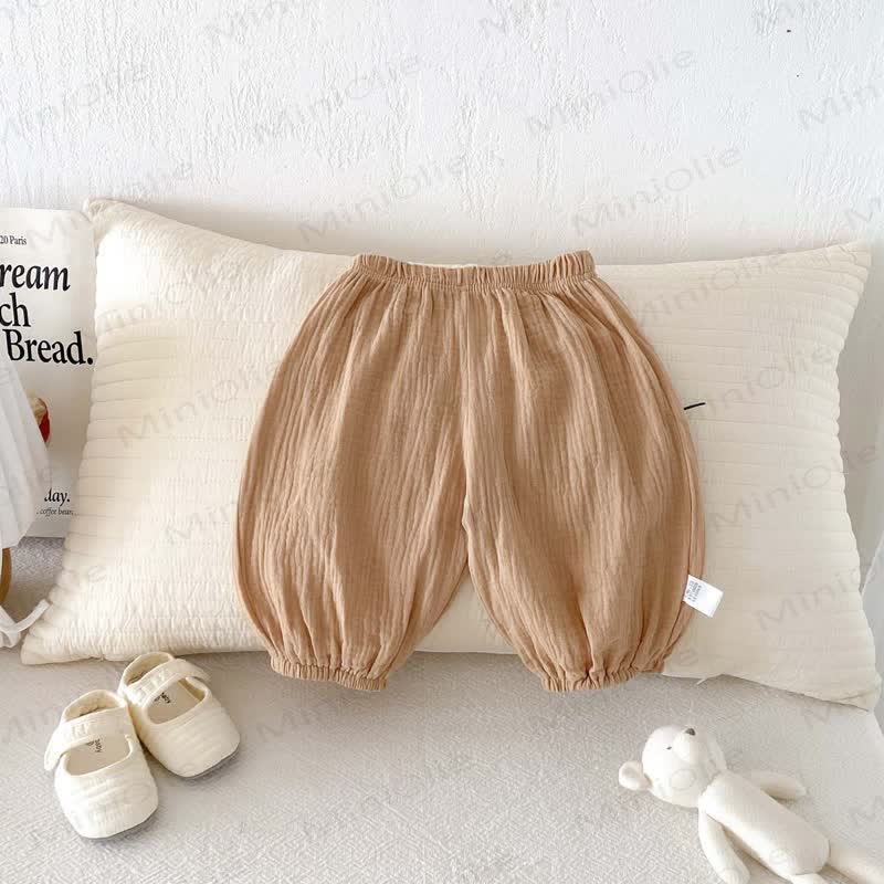 Baby Baumwollhose , Einfarbig - Khaki - 2-3J - image 5