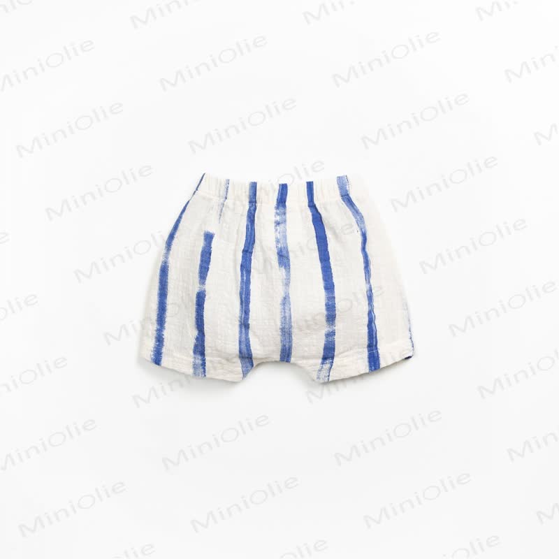 Set aus Hemd und Shorts für Baby und Kleinkind-Jungen) aus Baumwolle , Blau Streifen oder mit Wassermelonenmuster, passend zum Set - image 7