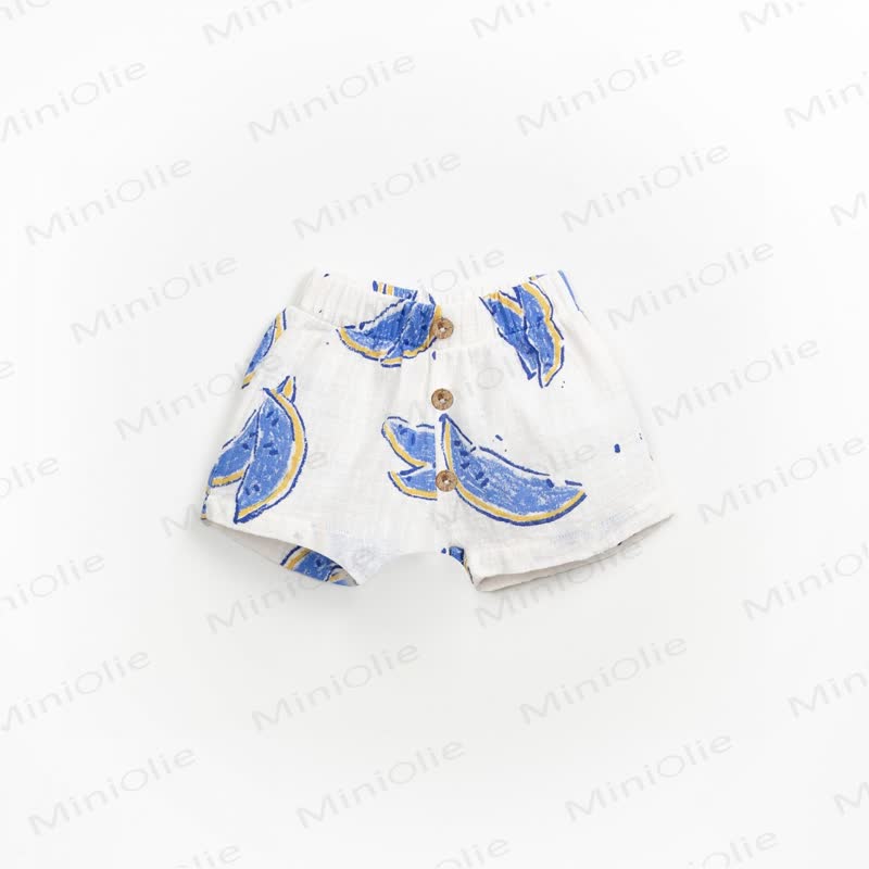 Set aus Hemd und Shorts für Baby und Kleinkind-Jungen) aus Baumwolle , Blau Streifen oder mit Wassermelonenmuster, passend zum Set - image 11