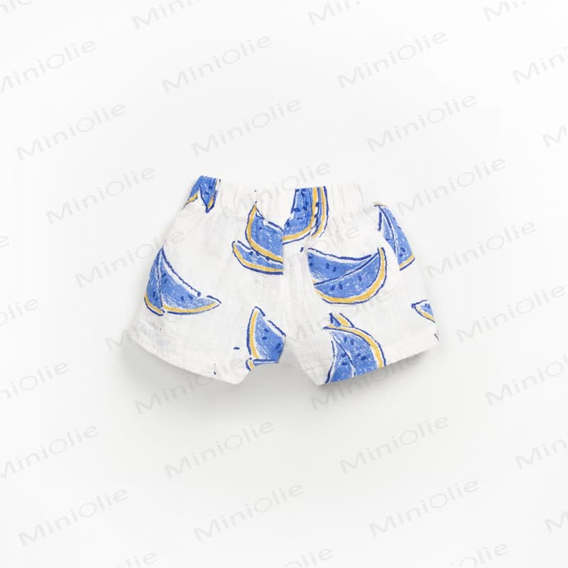 Set aus Hemd und Shorts für Baby und Kleinkind-Jungen) aus Baumwolle , Blau Streifen oder mit Wassermelonenmuster, passend zum Set - image 10