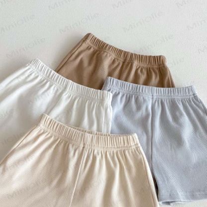 Baby Baumwoll Gerippt - Tanktop und Shorts Set in Unifarbe - image 7