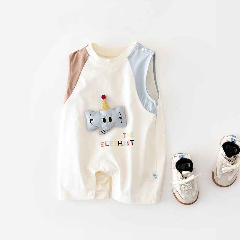 THE ELEPHANT Baby Jungen-Strampler , Beige , Strampler - Beige - 18-24M - image 1