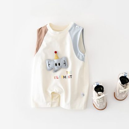 THE ELEPHANT Baby Jungen-Strampler , Beige , Strampler - Beige - 18-24M - image 1