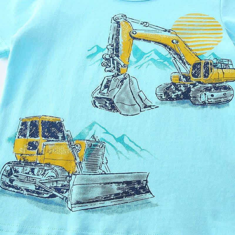Kleinkind Jungen-T- T-Stück mit Blau Bagger -Print und Rundhalsausschnitt - image 4