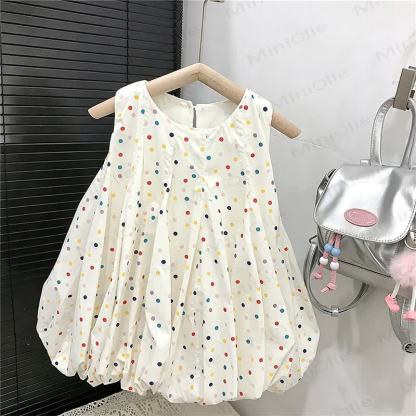 Ärmelloses Kleid mit Punktmuster für Kleinkind-Mädchen - image 2