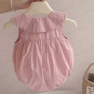 Baby Bodysuit mit Peter-Pan-Kragen und Schleife - image 2