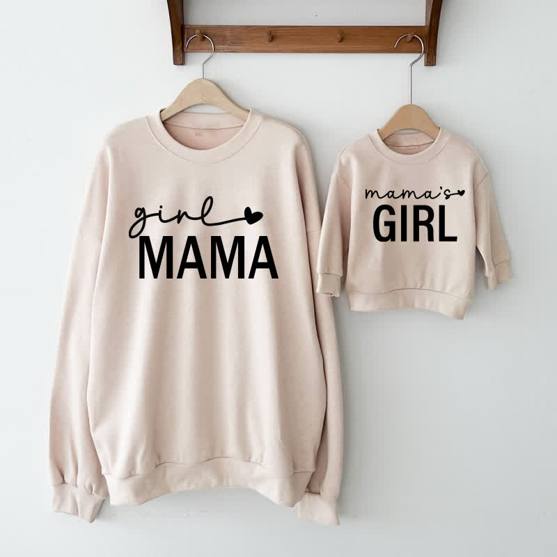 MAMA/MAMA'S BOY/ GIRL Beige Familien Sweatshirt mit Mommy und ich“ - Beige - Mädchen- Mama Sweatshirt: XL - image 2
