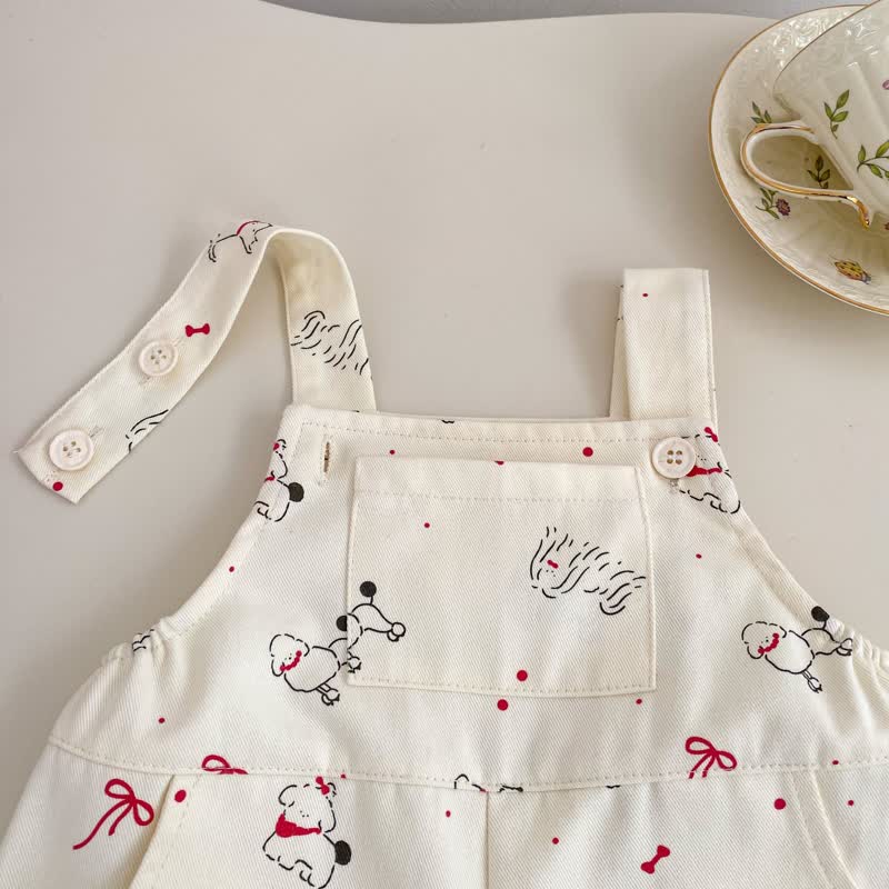 Zweiteiliges Set aus Tanktop und Overalls mit Tier aus Baumwolle für Baby und Mädchen - image 7