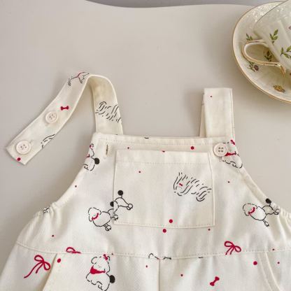 Zweiteiliges Set aus Tanktop und Overalls mit Tier aus Baumwolle für Baby und Mädchen - image 7