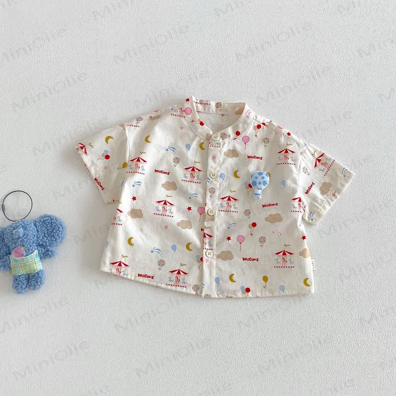 Baby Kleinkind-Jungen Plaid mit Karomuster oder Einfarbig Shorts - Beige Hemd - 3-4J - image 4