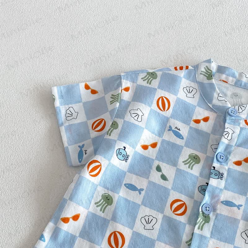 Baby Kleinkind-Jungen Plaid mit Karomuster oder Einfarbig Shorts - image 10