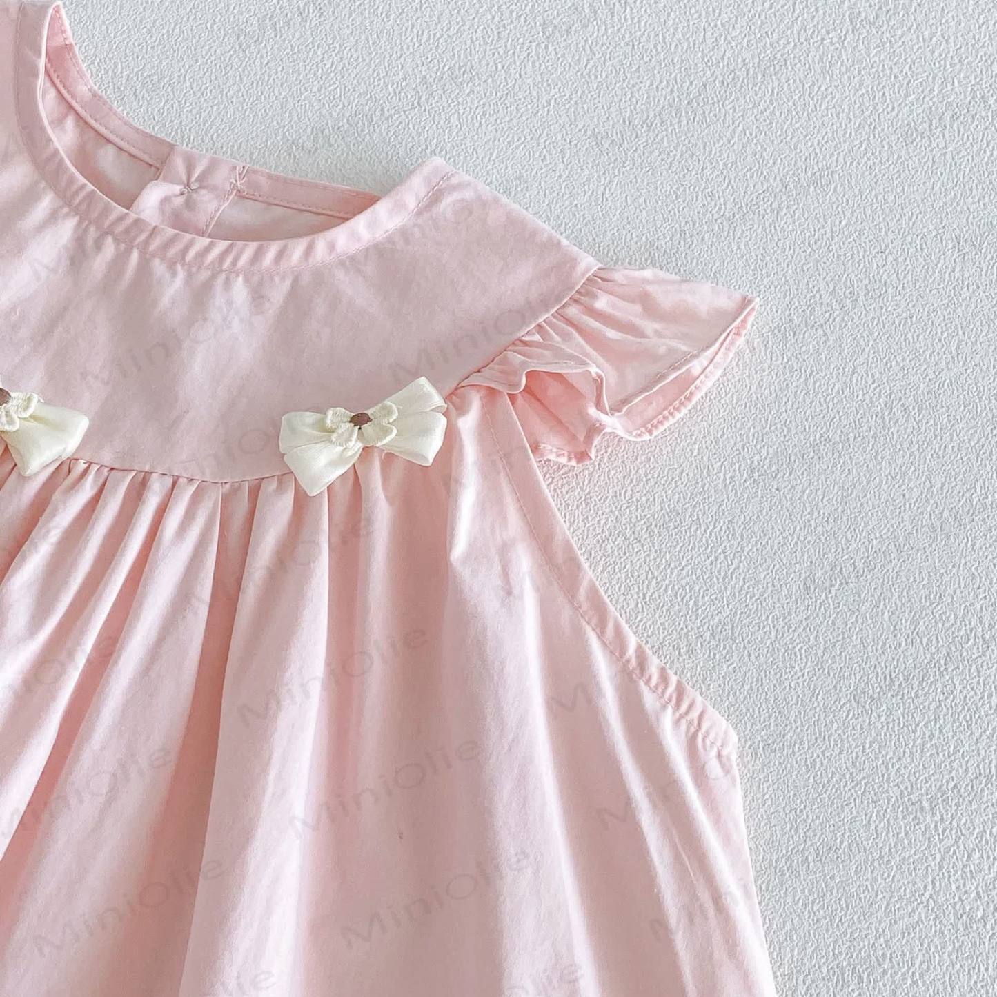 Ärmelloses Schleife für Baby und Mädchen mit Schleife , Einfarbig - image 6