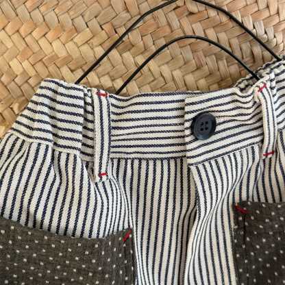 Streifen Shorts mit Punktmuster für Kleinkind - image 7