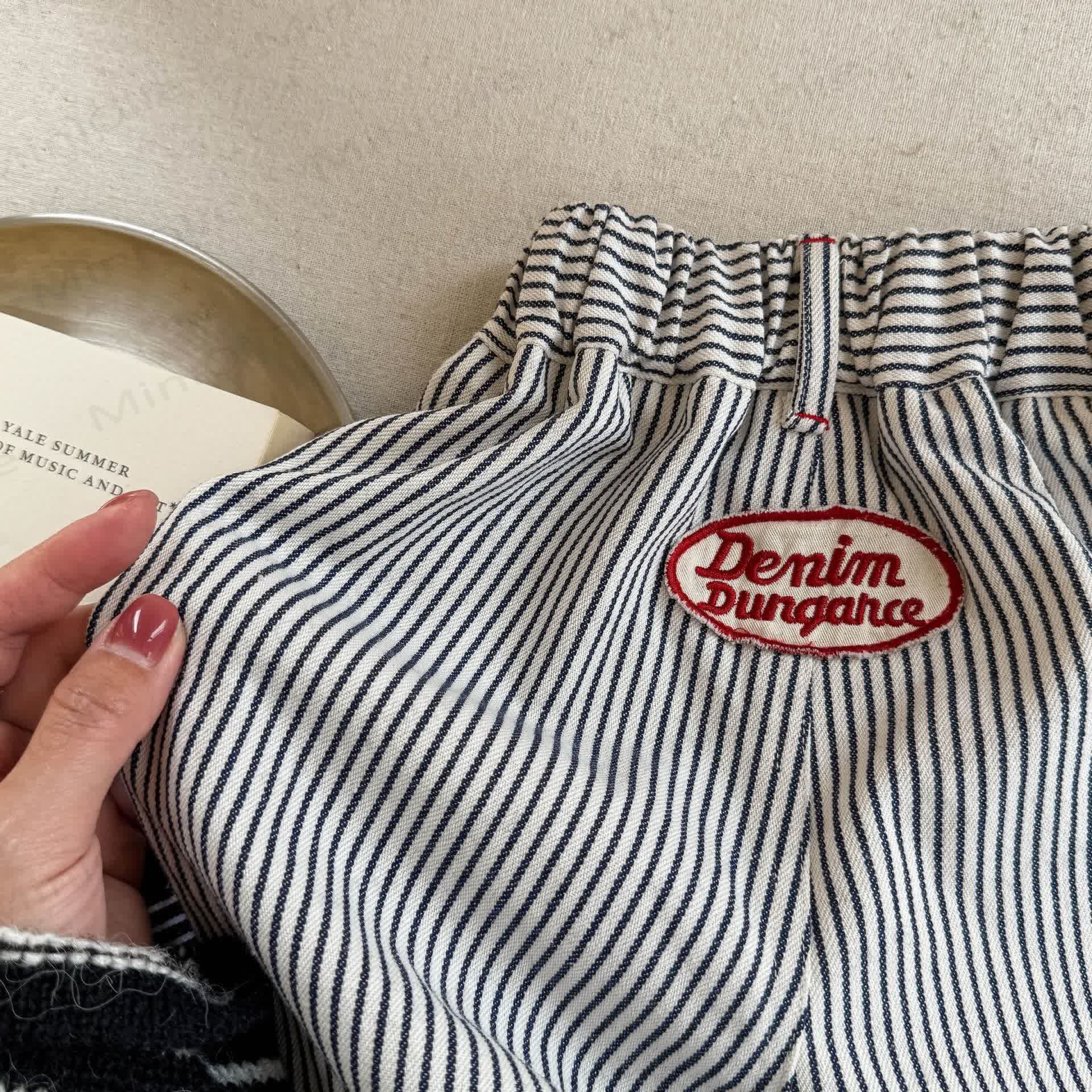 Streifen Shorts mit Punktmuster für Kleinkind - image 8