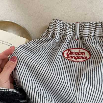 Streifen Shorts mit Punktmuster für Kleinkind - image 8