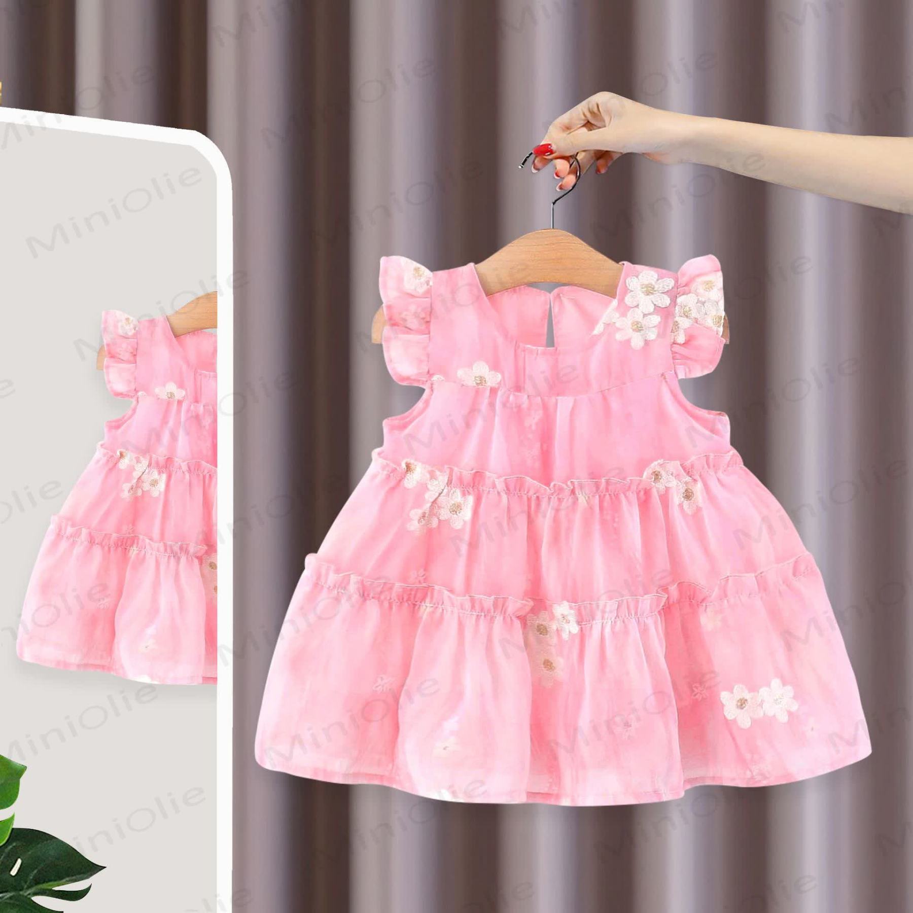 Gänseblümchen Kleid mit Tüll für Baby - Rosa - 3-4J - image 1