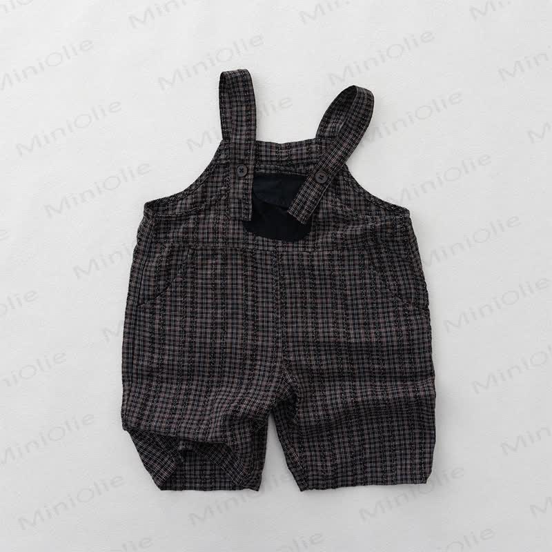 Schwarz Plaid Overall für Kleinkind  - Schwarz - 6-7J - image 2