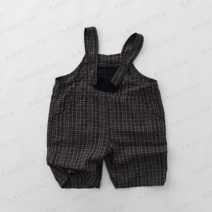 Schwarz Plaid Overall für Kleinkind  - Schwarz - 6-7J - image 2